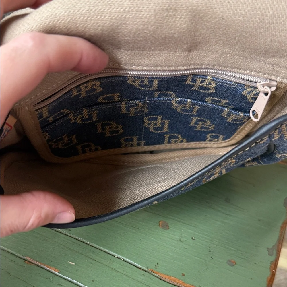 Dooney & Bourke Blue and Gold Crossbody Bag - Picture 5 of 6